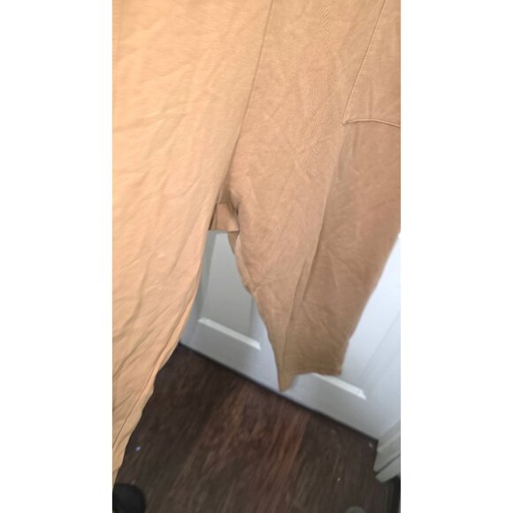 Ces Femme Women's Tan Sleeveless V Neck Wide Leg Jumpsuit Size L - Picture 5 of 8